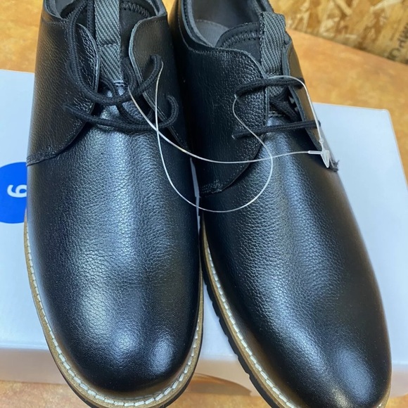 NEW Men's Hush Puppies Colby Oxford Black Leather HMV10442 007 size 9 - Picture 2 of 8